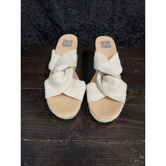 DV Dolce Vita Women's Edisun Beige Platform Cork Wedge Sandals/Sz. 9.5 - Picture 5 of 8